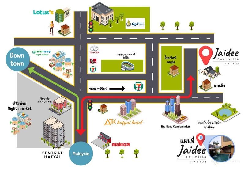 แผนที่ Jaidee Pool Villa